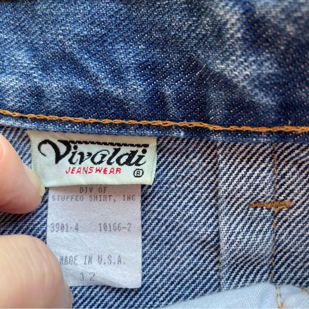 Vintage 80’s Vivaldi Jean Skirt Women’s Size 12 Denim Western Boot Scootin - Picture 7 of 9
